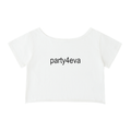 party 4 eva cutoff baby tee