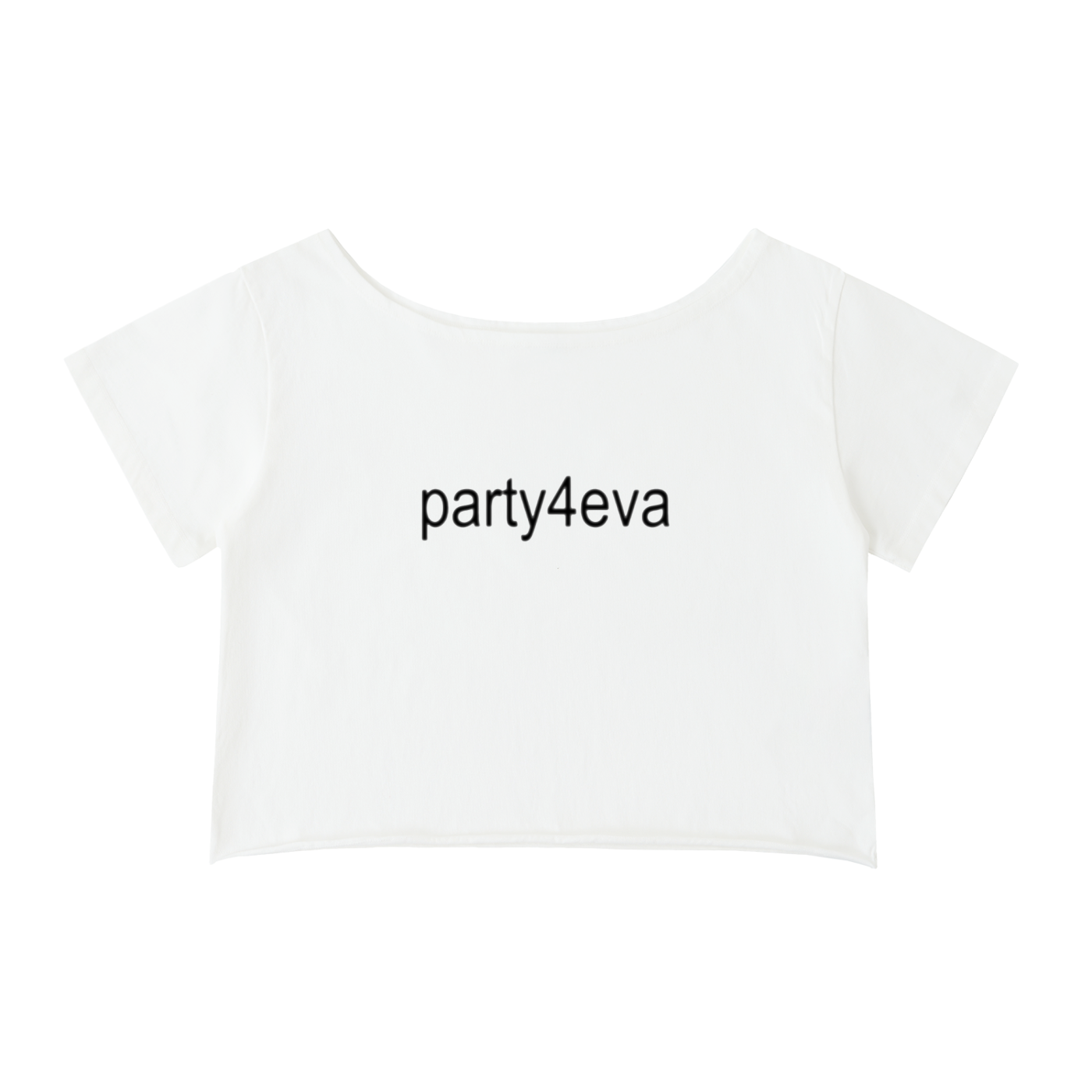 party 4 eva cutoff baby tee