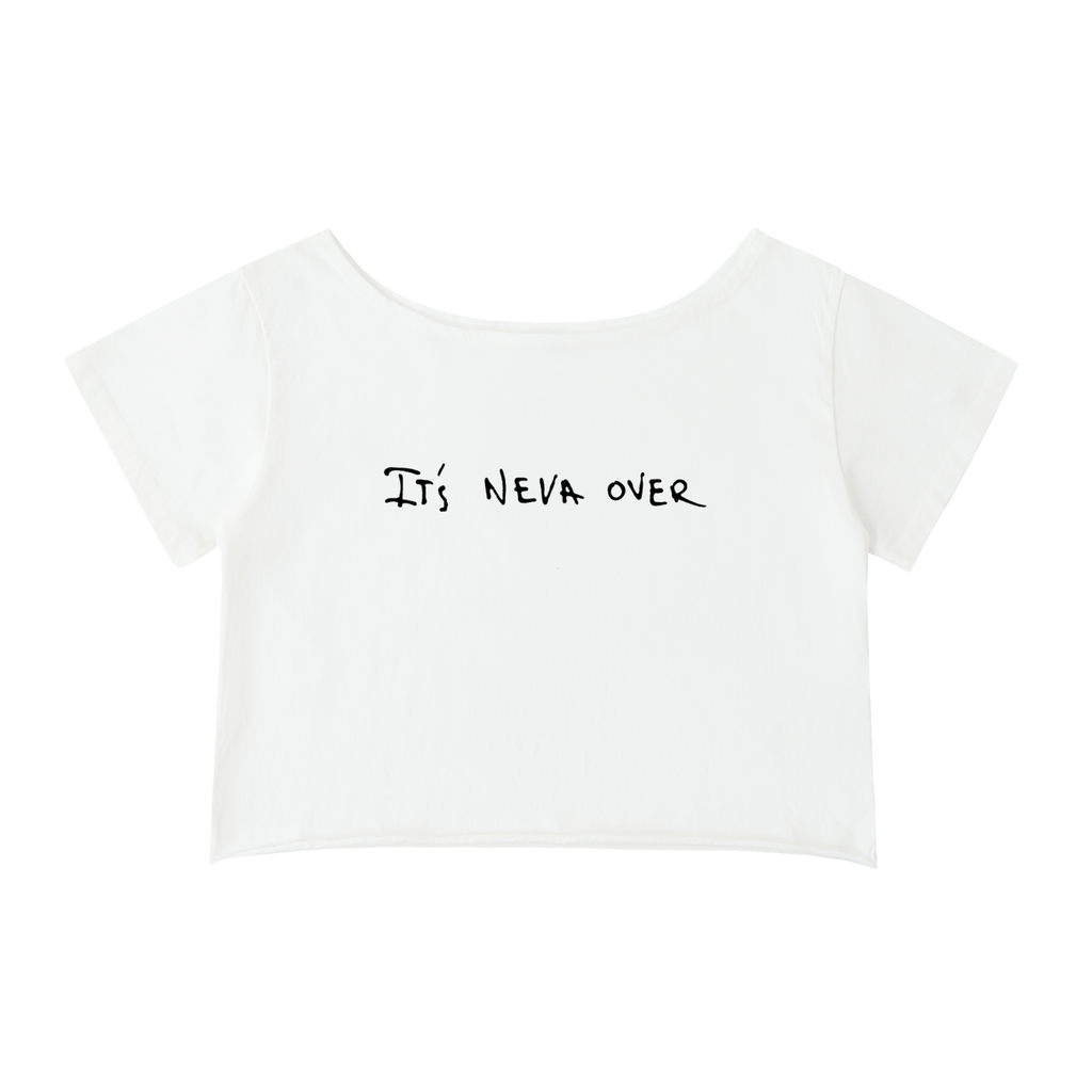 it's never over cutoff baby tee