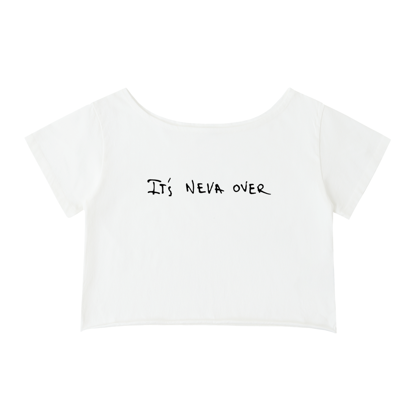 it's never over cutoff baby tee